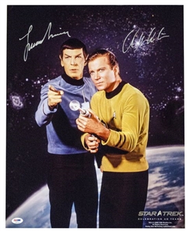 William Shatner & Leonard Nimoy Dual Signed 16x20 Star Trek Photo (PSA/DNA)